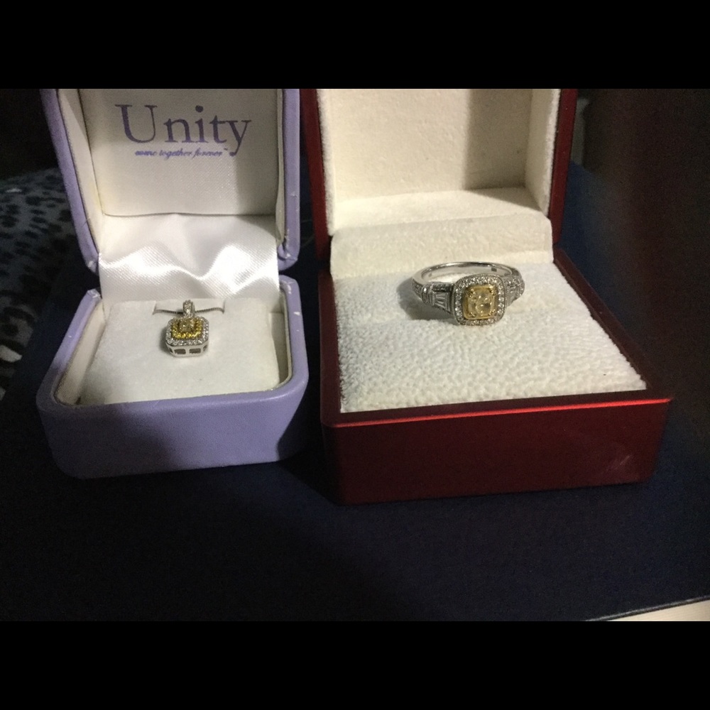 Yellow diamond ring